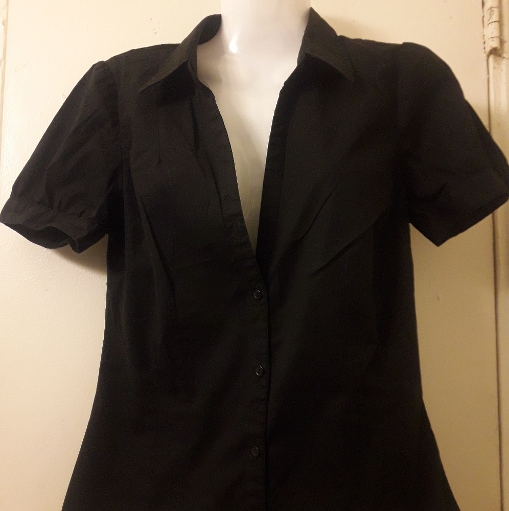 Black collared blouse